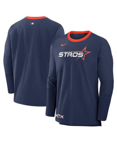 Nike Men's Navy Houston Astros 2025 City Connect Authentic Collection Lightweight Player Tri-Blend Performance Long Sleeve T-Shirt