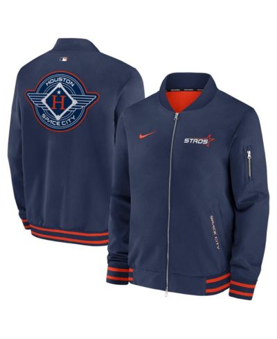 Куртка-бомбер Nike Men's Navy Houston Astros 2025 City Connect Authentic Collection Full-Zip