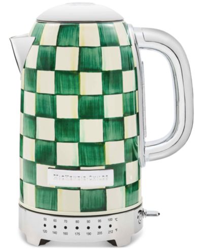MacKenzie-Childs Emerald Check Electric Kettle