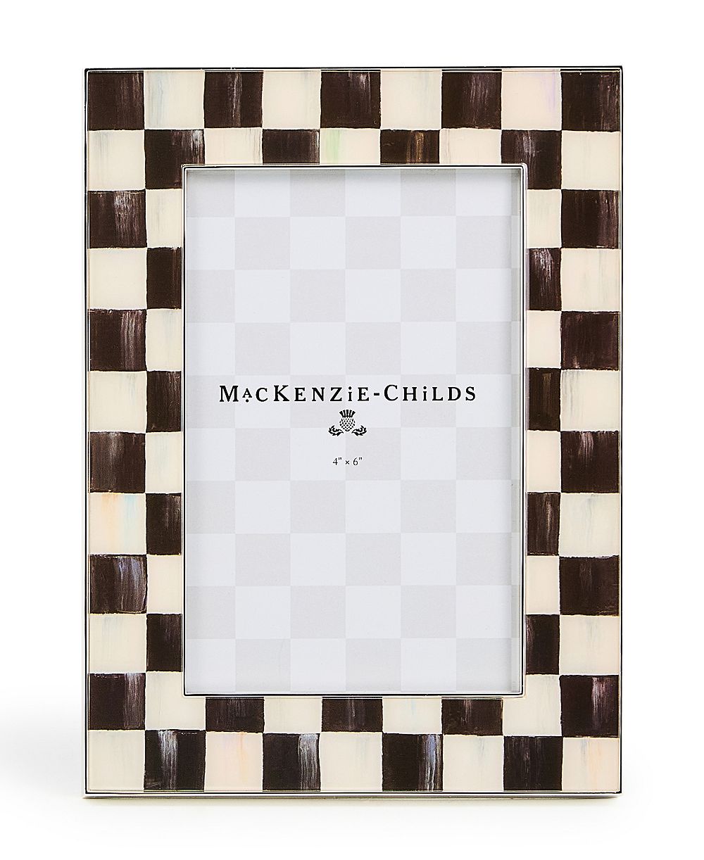 MacKenzie-Childs серебряная рамка с узором Courtly Check, 4 x 6 дюймов