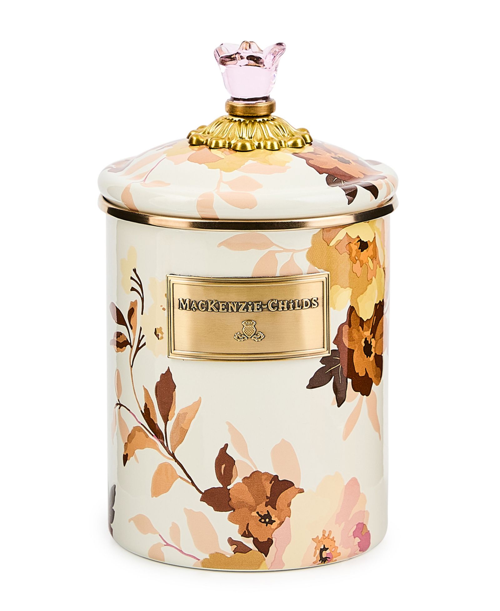 MacKenzie-Childs Wild Rose Medium Canister