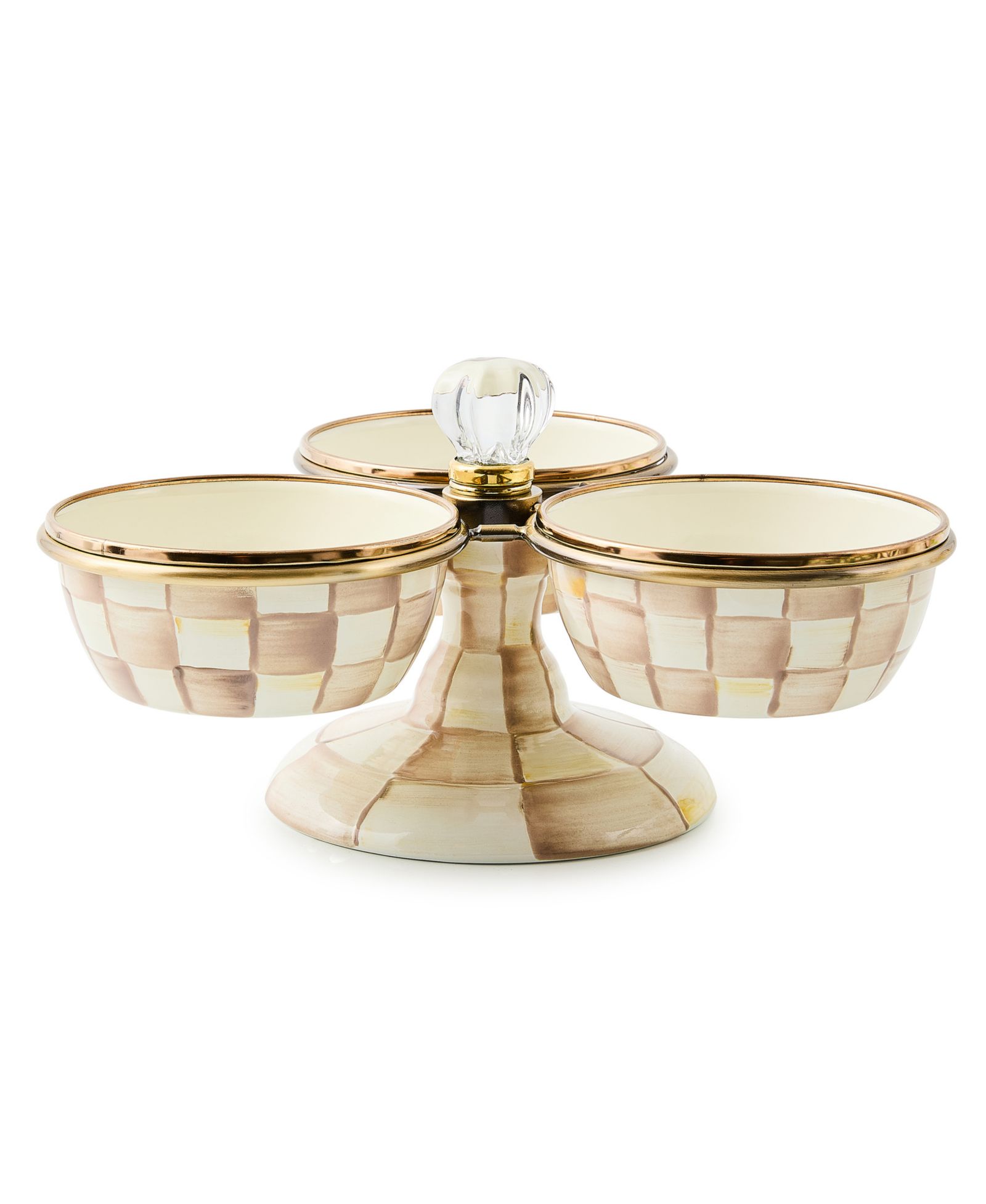 MacKenzie-Childs Mocha Check Triplicity