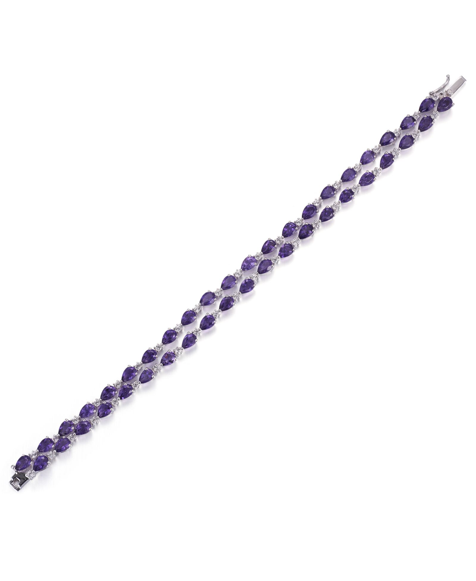 Браслет Macy's Amethyst (14.7 ct. t.w.) и White Topaz (1.65 ct. t.w.) в стерлинговом серебре