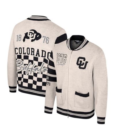 Женский джемпер Colosseum Cream Colorado Buffaloes Jacquard Full-Zip