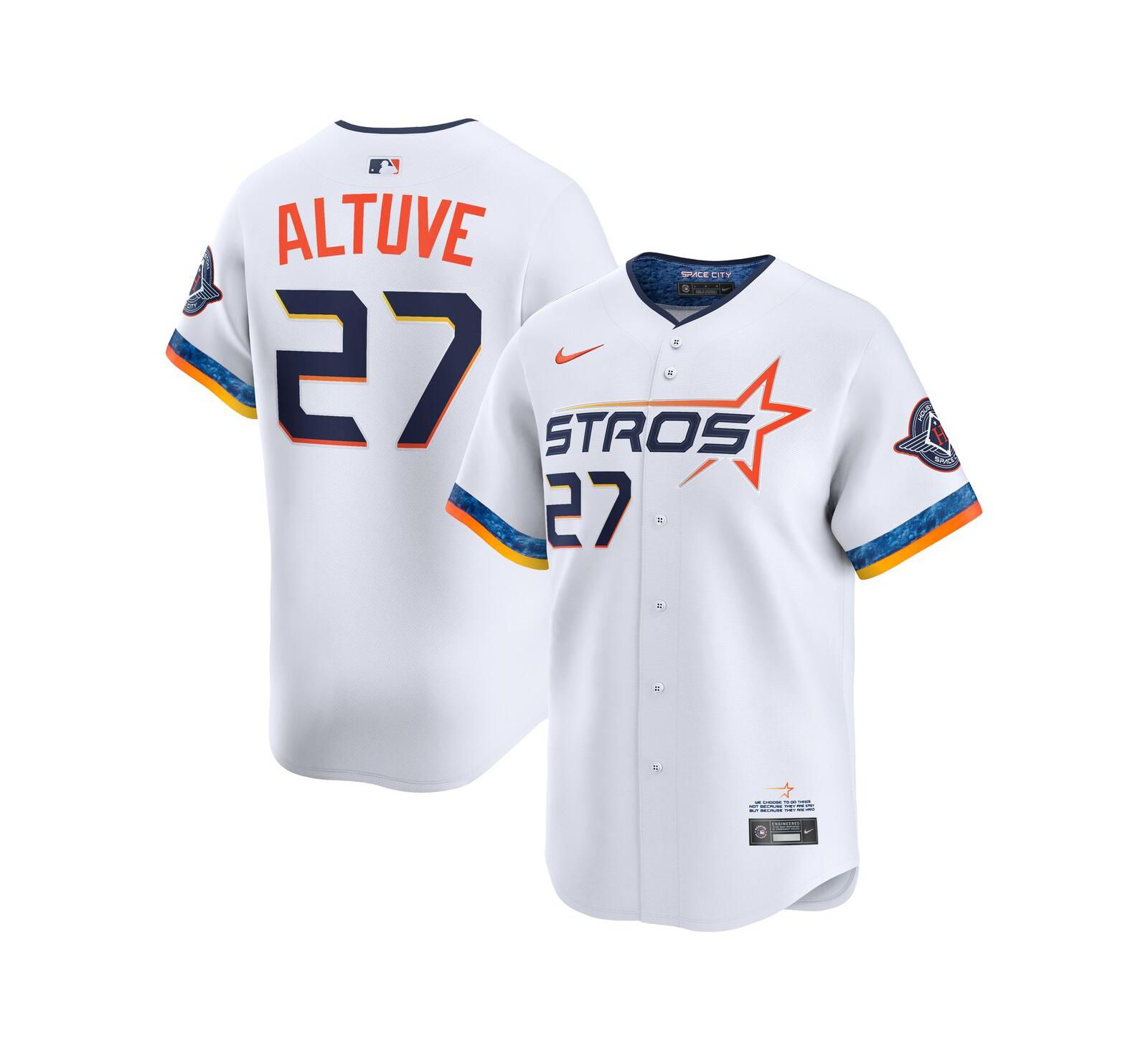Nike Men's Jose Altuve White Houston Astros 2025 City Connect Limited Player Jersey