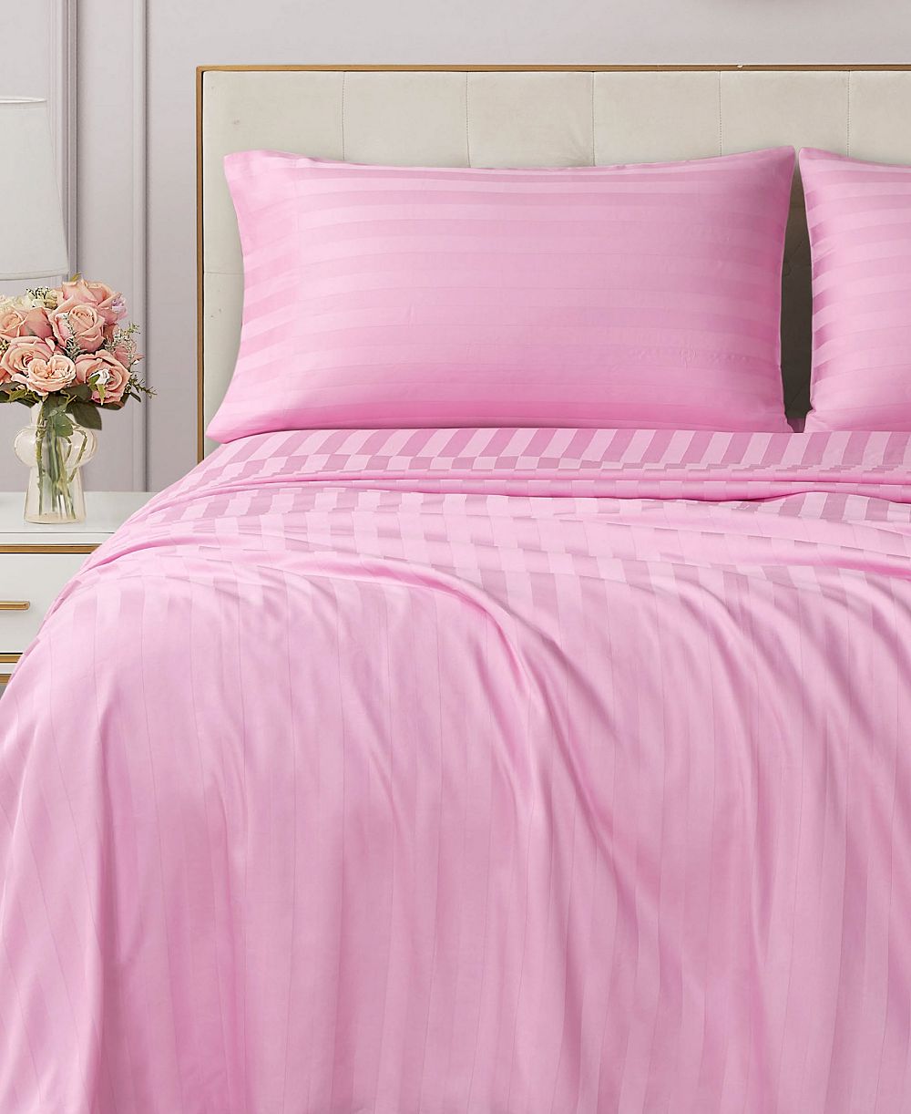 Juicy Couture Royal Dreams Damask Stripe комплект из 3 простыней из сатина, Twin