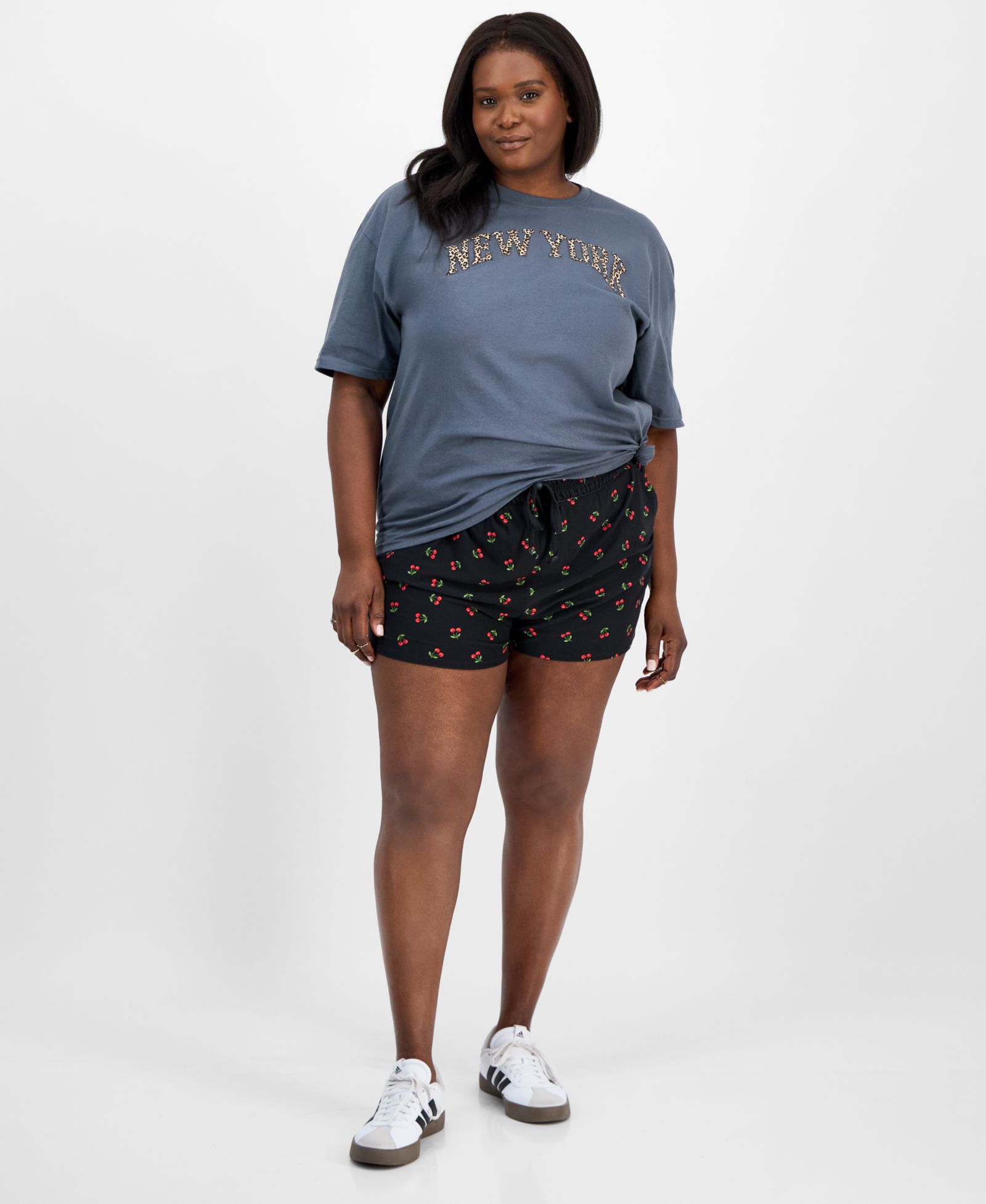 Шорты Derek Heart Trendy Plus Size с высокой талией и завязками
