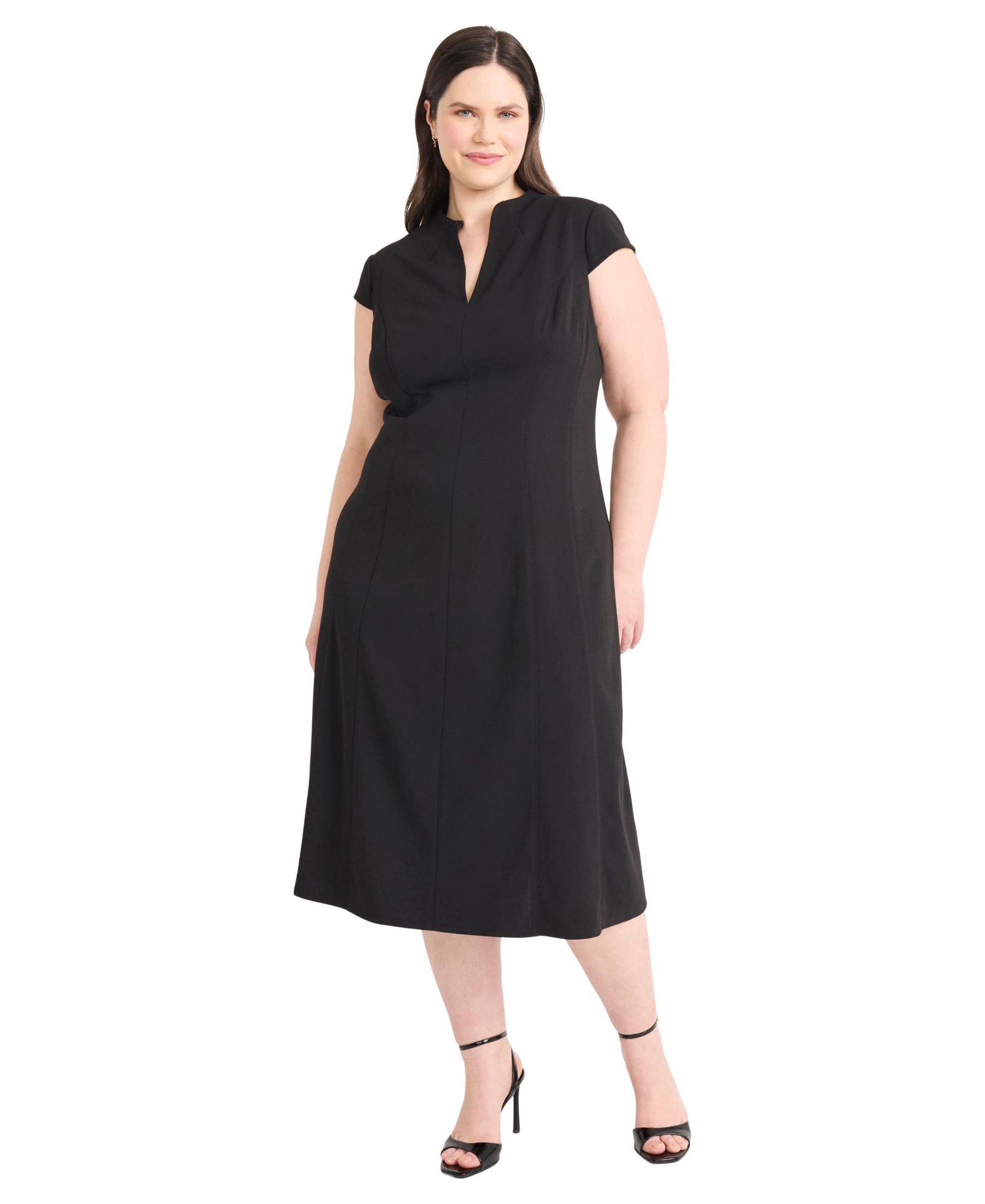 Maggy London Plus Size Cap Sleeve A-Line Dress