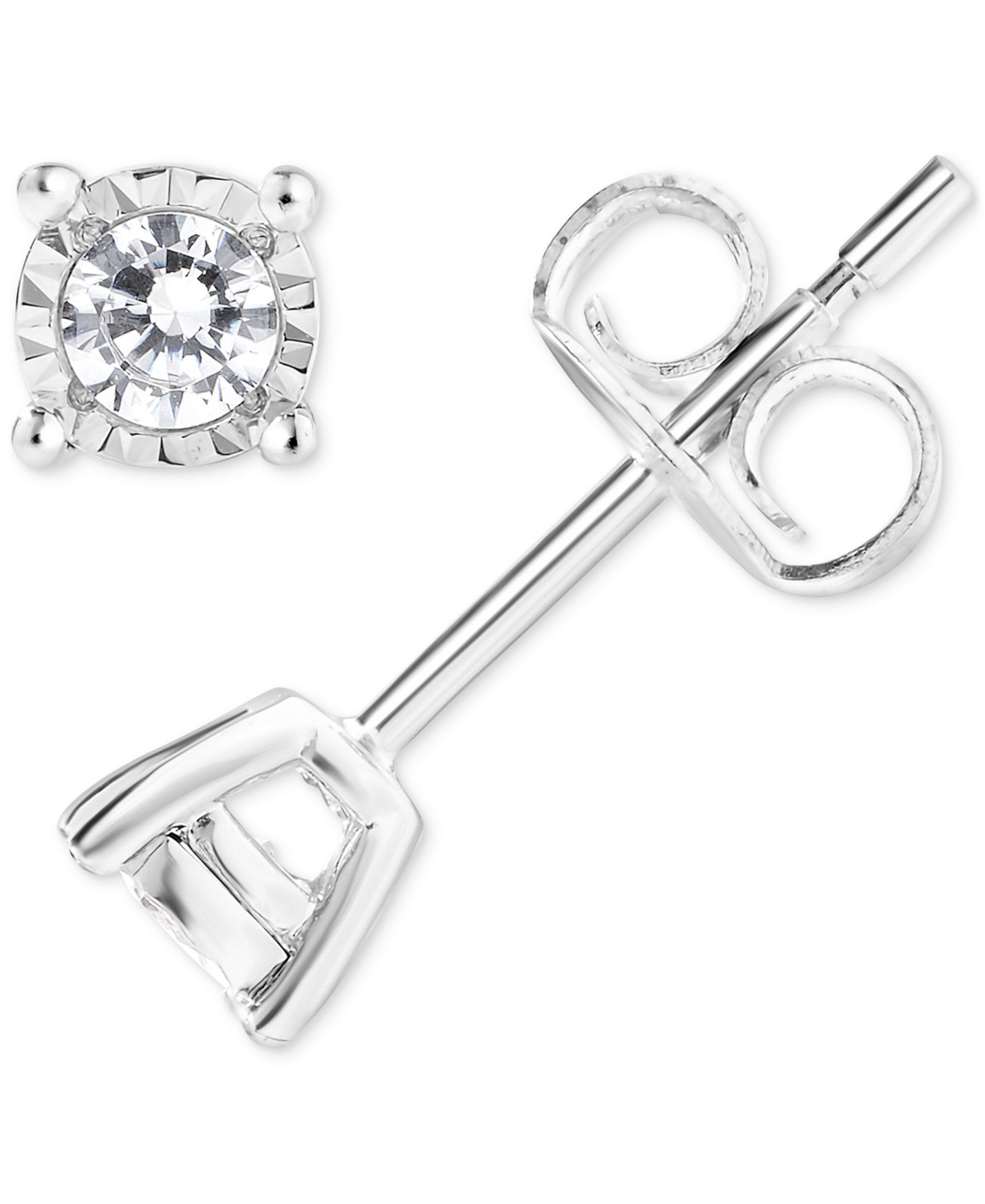 Серьги-гвоздики TruMiracle® Diamond Stud 14k White Gold
