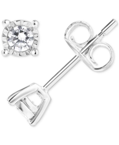 TruMiracle® Diamond Stud Earrings (1/4 ct. t.w.) in 14k White Gold