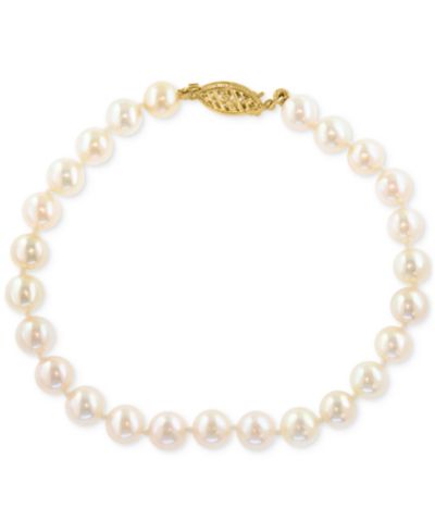 EFFY® Cultured Akoya Pearl (6mm) Filigree Clasp Bracelet