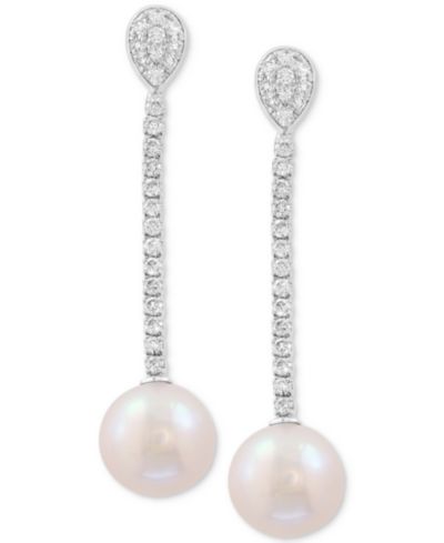 Серьги EFFY Collection с жемчугом и бриллиантами