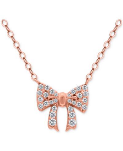 Подвеска-ожерелье Giani Bernini Cubic Zirconia Bow, 16" + 2" Extender