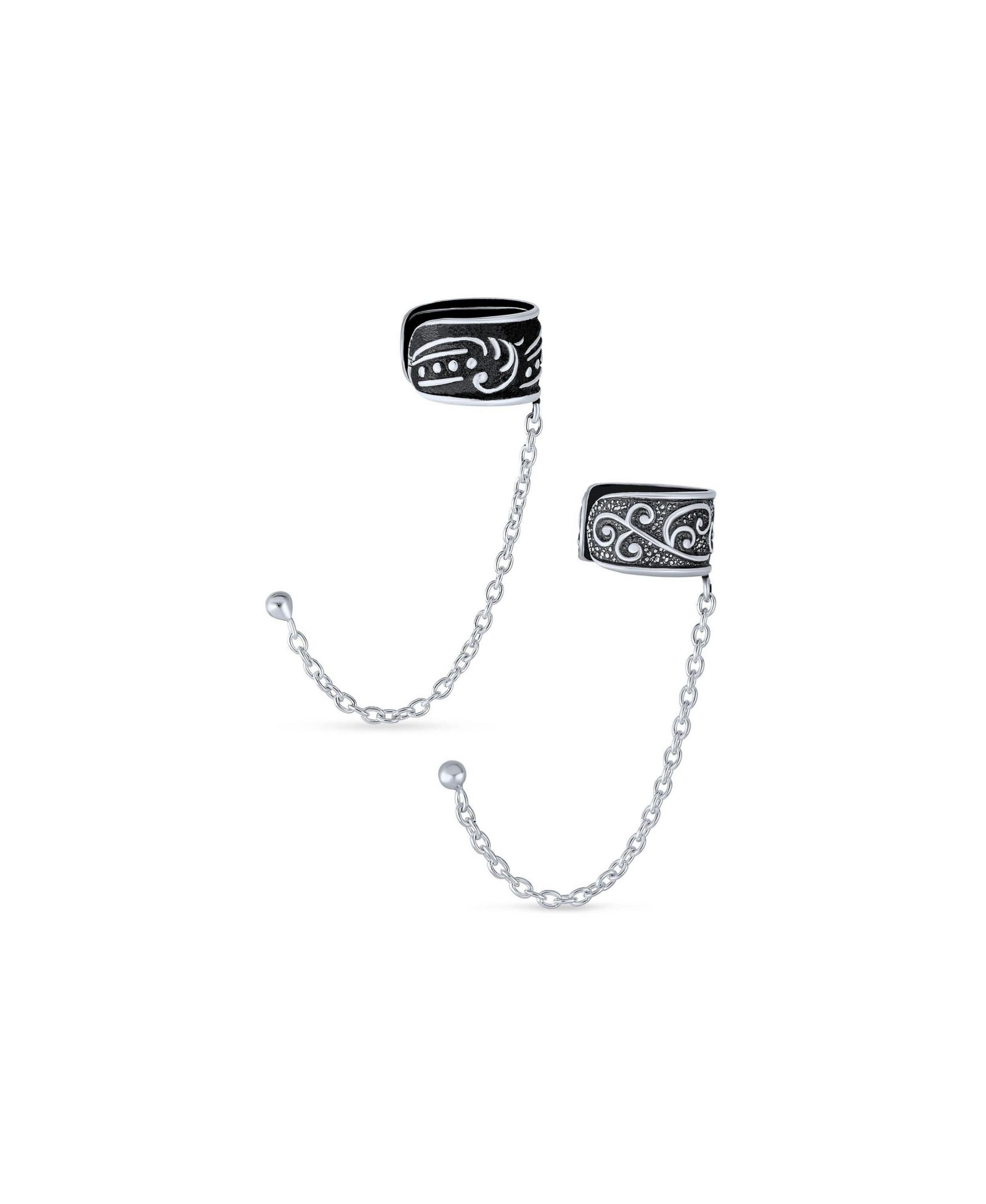 Bling Jewelry набор из 2 серебряных кафф Boho Bali Vine Scroll