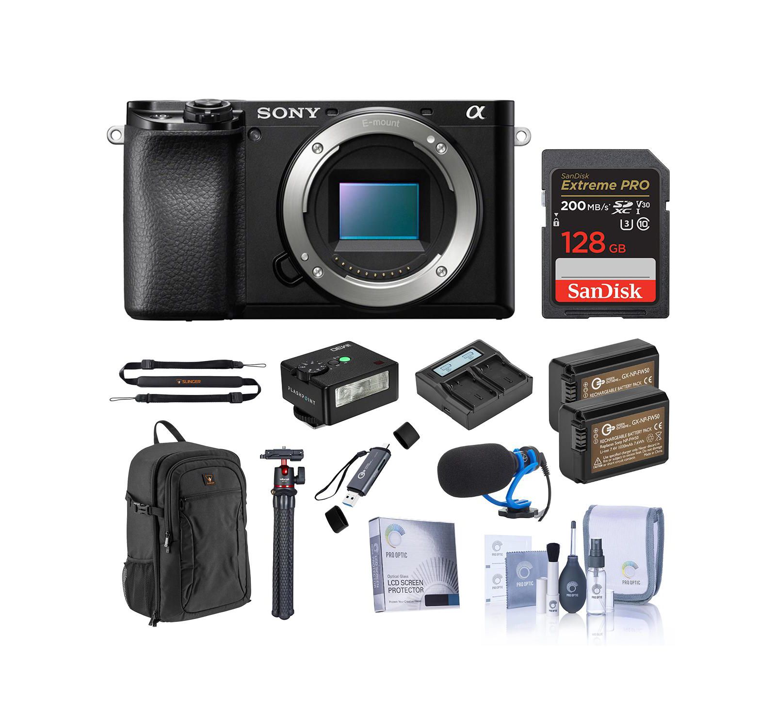 Sony Alpha a6100 Mirrorless Camera, Bundle with Accessories Kit