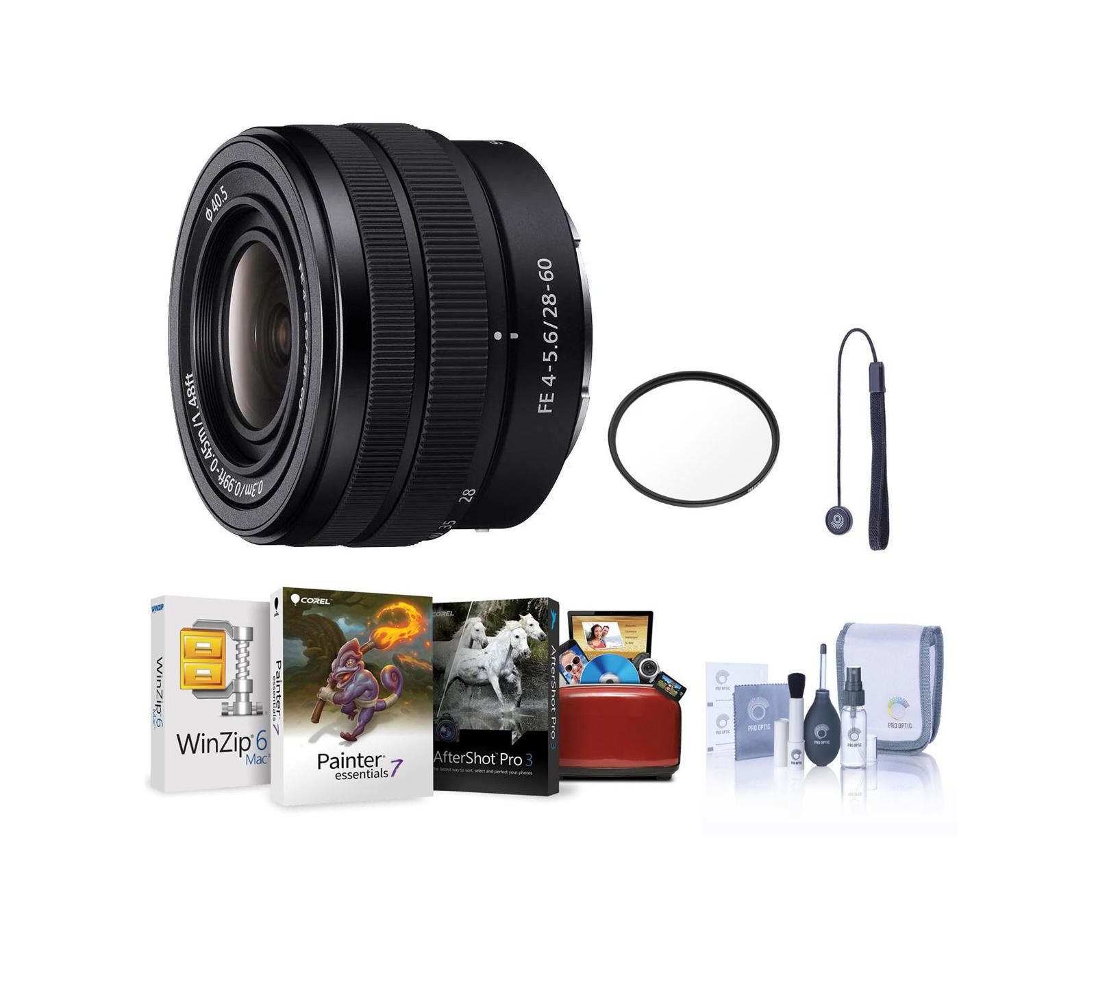 Sony FE 28-60mm f/4-5.6 Autofocus Lens Bundle for Sony E-Mount