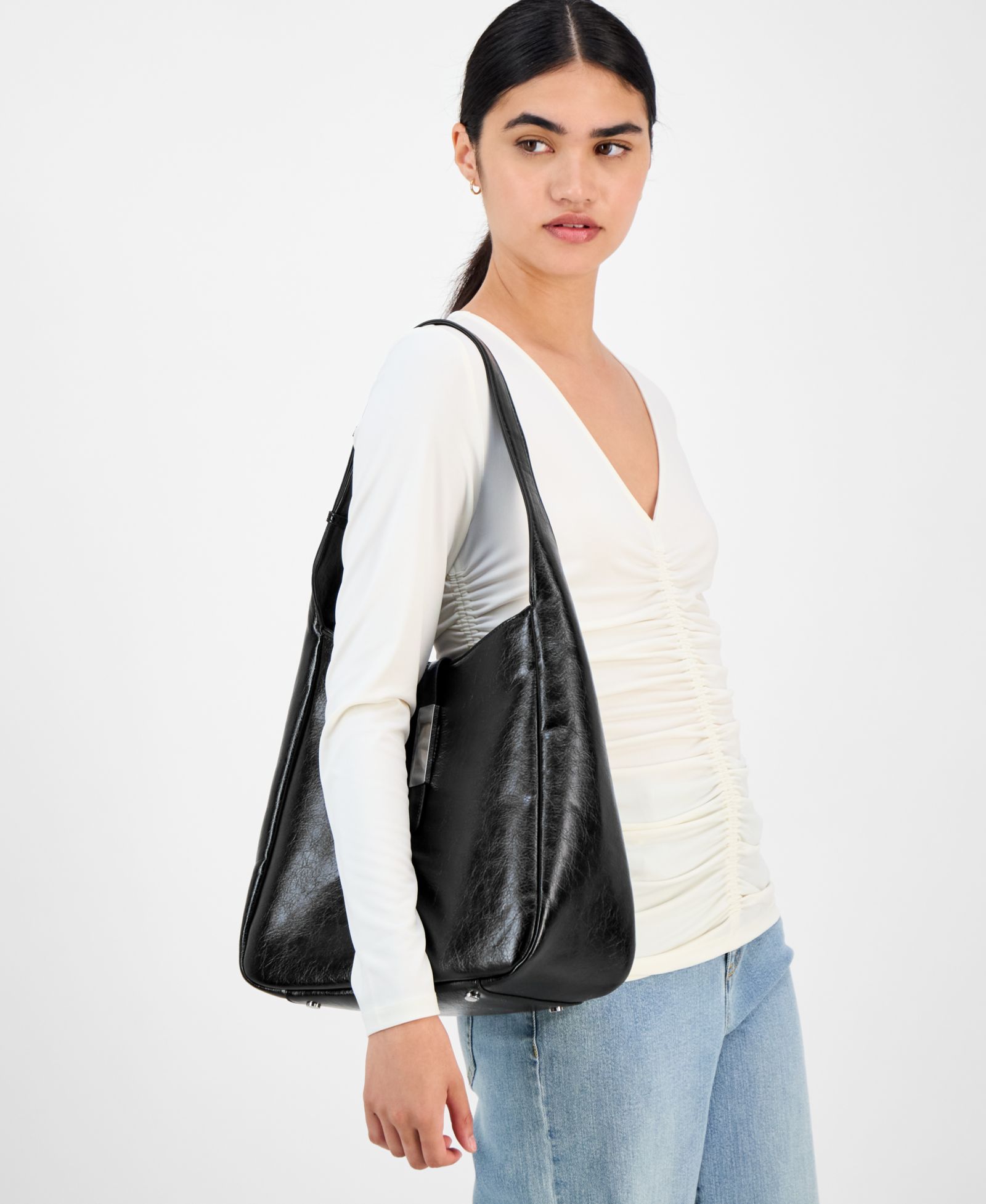 I.N.C. International Concepts Salee Glazed Shoulder Bag, Exclusively at Macy's