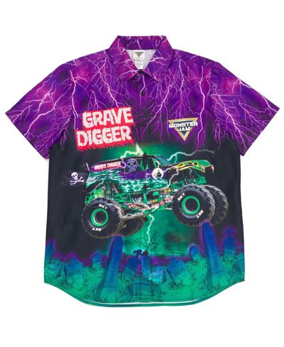 Monster Jam Детская рубашка с принтом Grave Digger