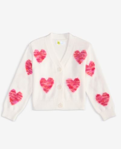 Epic Threads Girls' Toddler 2T-5T Heart Button Cardigan