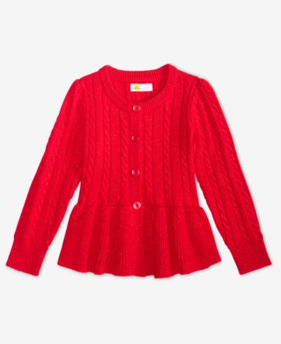 Epic Threads Girls' Toddler 2T-5T Peplum Long-Sleeve Cardigan, Macy's Exclusive