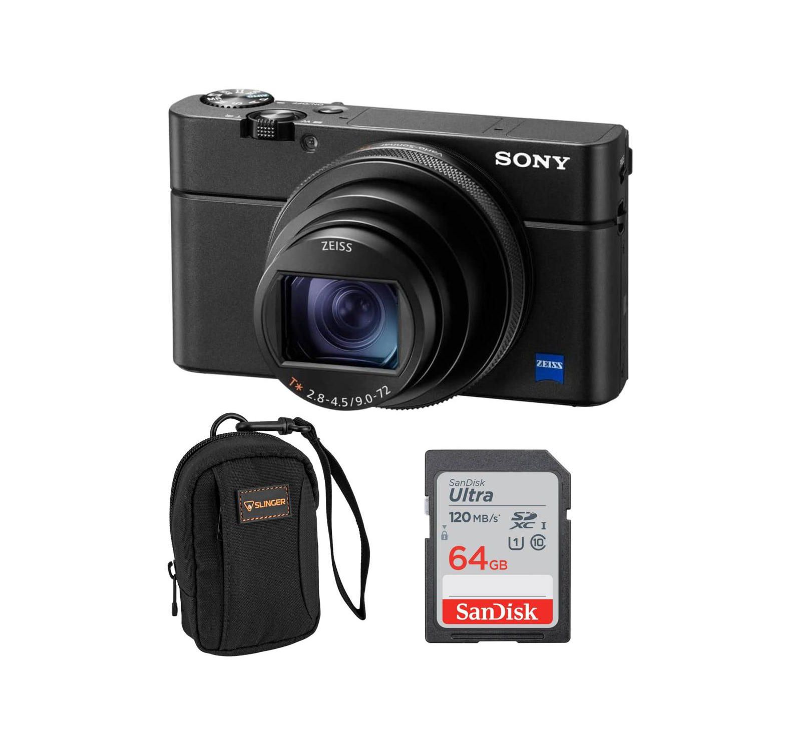 Sony Cyber-shot DSC-RX100 VII Digital Camera, w/64GB Memory Card, Bag