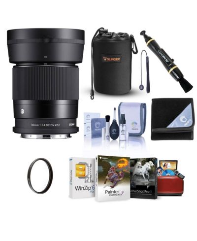 Sigma объектив f/1.4 DC DN Contemporary для L Mount, комплект с UV-фильтром 52mm, чехлом, набором для чистки и ПО Mac