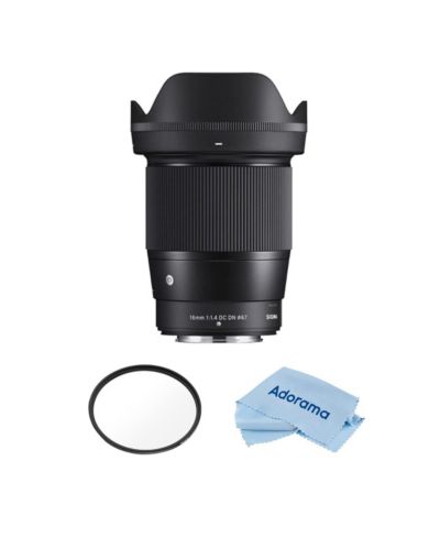 Объектив Sigma 16mm f/1.4 DC DN Contemporary для Nikon Z с фильтром UV и салфеткой из микрофибры