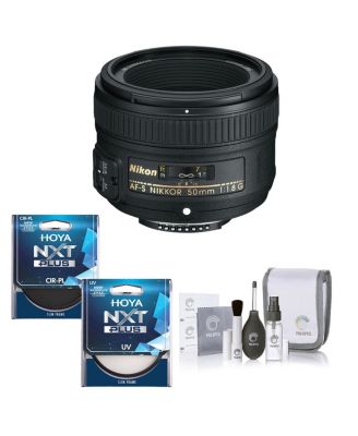 Nikon 50mm f/1.8G AF-S NIKKOR объектив, комплект с ProOptic 58mm CPL+UV фильтр, набор для чистки