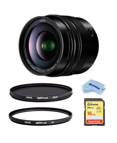 Panasonic LUMIX G Leica DG Summilux Lens, 12mm, F1.4 ASPH, Wide Angle, Mirrorless Micro Four Thirds, H-X012 (USA) Bundle Hoya NXT Plus Multi-Coated