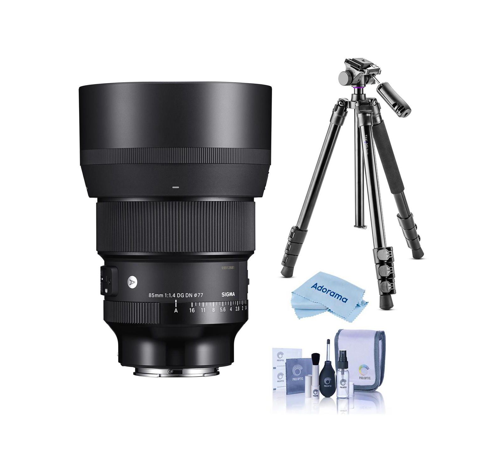 Sigma 85mm f/1.4 DG DN ART Lens for Sony E with Tripod Kit