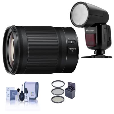 Nikon NIKKOR Z 85mm f/1.8 S Lens Bundle with Zoom Li-on X R2 TTL Flash Kit