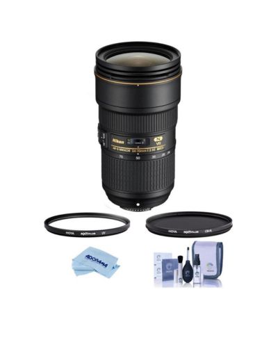 Объектив Nikon 24-70mm f/2.8E ED-IF AF-S VR NIKKOR с набором фильтров Hoya 82mm UV+CPL и набором для чистки