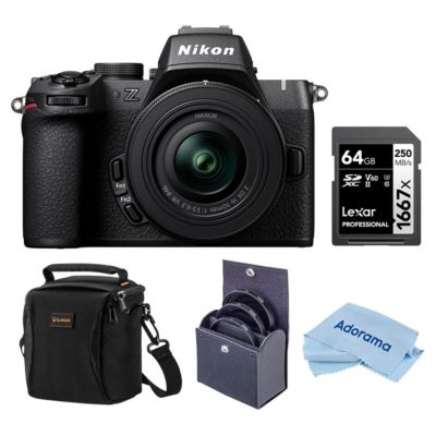 Беззеркальная камера Nikon Z50II с объективом NIKKOR Z DX 16-50mm f/3.5-6.3 VR, набор с картой памяти 64GB, набором фильтров 46mm и сумкой
