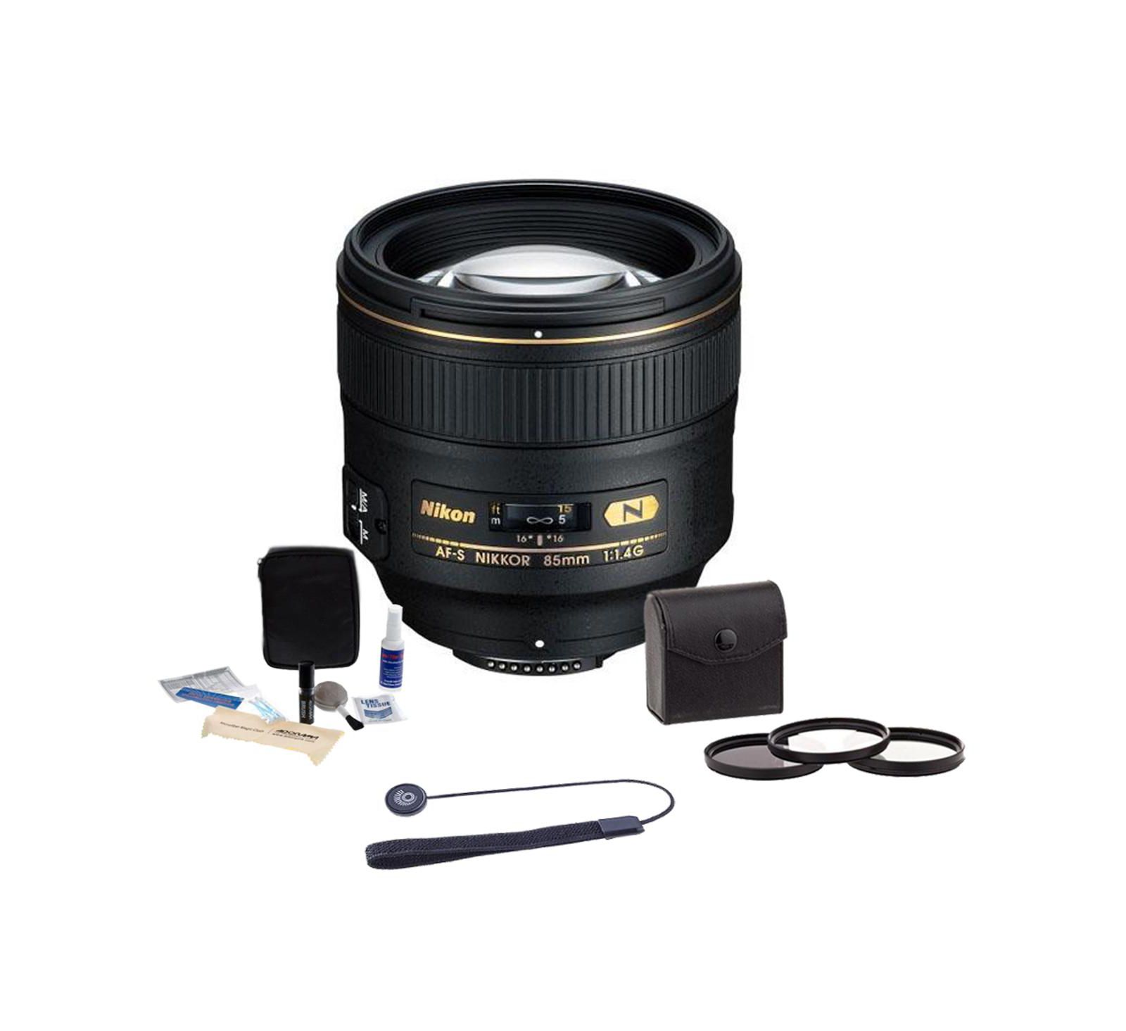 Nikon 85mm f/1.4G IF AF-S NIKKOR Lens with Accessories Kit