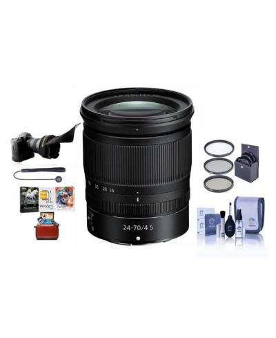Nikon Объектив NIKKOR Z 24-70mm f/4 S для беззеркальных камер Z — комплект с фильтром 72mm, чехлом, набором для чистки и ПО Mac