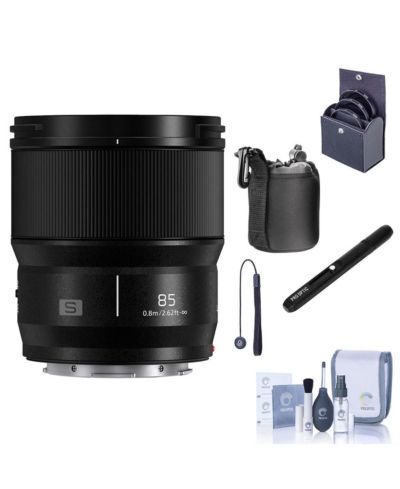 Panasonic Lumix S 85mm f/1.8 Lens for L Mount with 67mm Filter Kit, Pouch