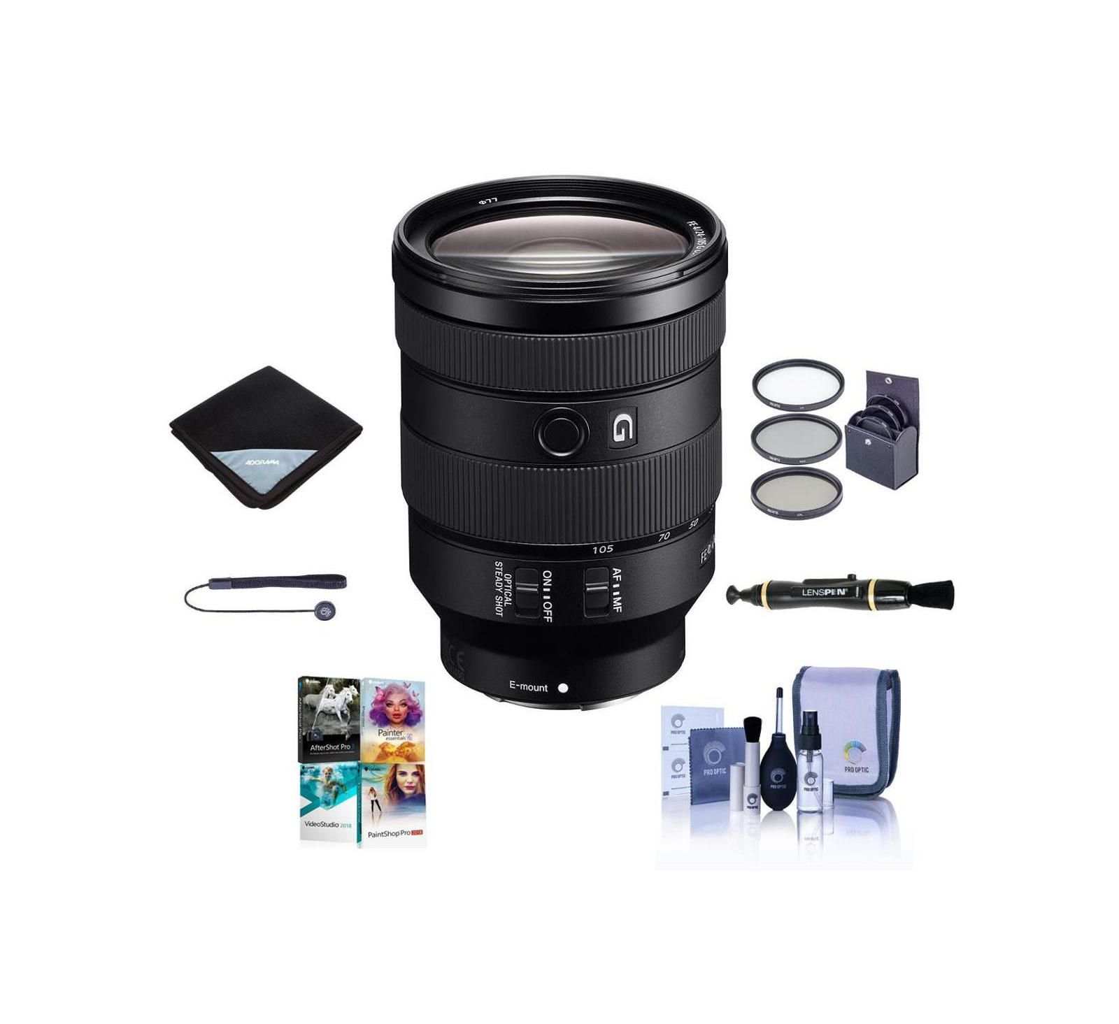 Объектив Sony FE 24-105mm f/4 G OSS E-Mount с комплектом фильтров и аксессуаров