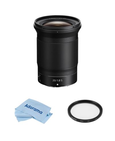 Комплект Nikon NIKKOR Z 20mm f/1.8 S Lens, Bundle with ProOptic Pro Digital 77mm Multi Coated UV Slim Filter, Cleaning Cloth