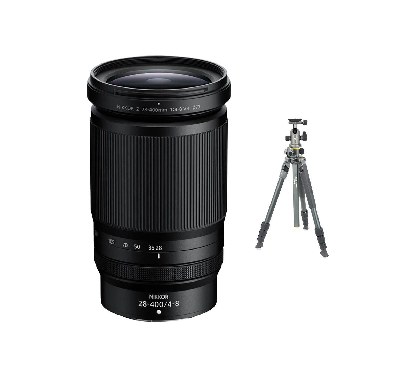 Объектив Nikon NIKKOR Z 28-400mm f/4-8 VR, комплект с алюминиевым штативом Vanguard ALTA PRO 2+ 263AB100 3-Section