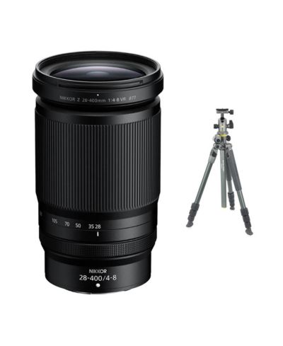 Nikon Nikkor Z 28-400mm f/4-8 VR 14.2x Zoom Lens with Tripod Bundle