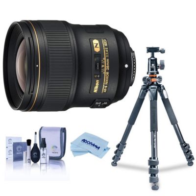 Объектив Nikon 28mm f/1.4E AF-S NIKKOR с штативом Takama и набором для чистки