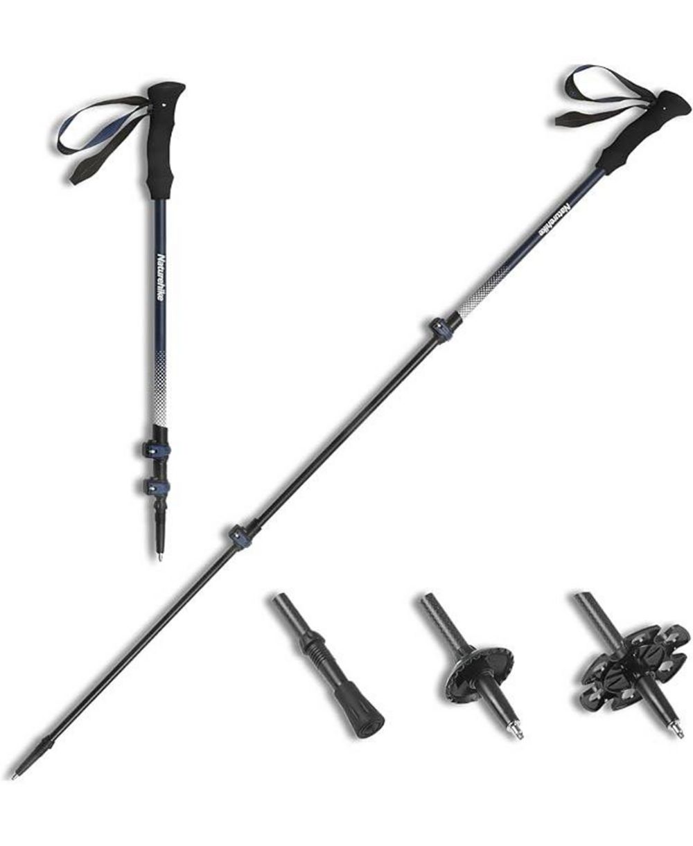 Трекинговая палка Naturehike 1pc Carbon 169g Adjustable Ultra-Lightweight, Navy Blue