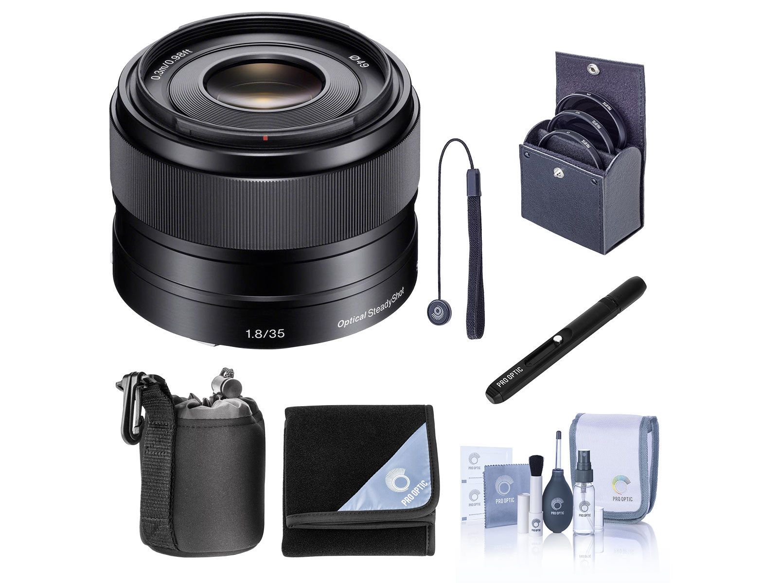Sony E 35mm f/1.8 OSS Lens for Sony E with Accessories Kit