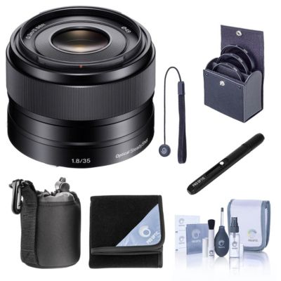 Объектив Sony E 35mm f/1.8 OSS для Sony E, комплект с фильтром 49mm, чехлом, салфеткой и колпачком