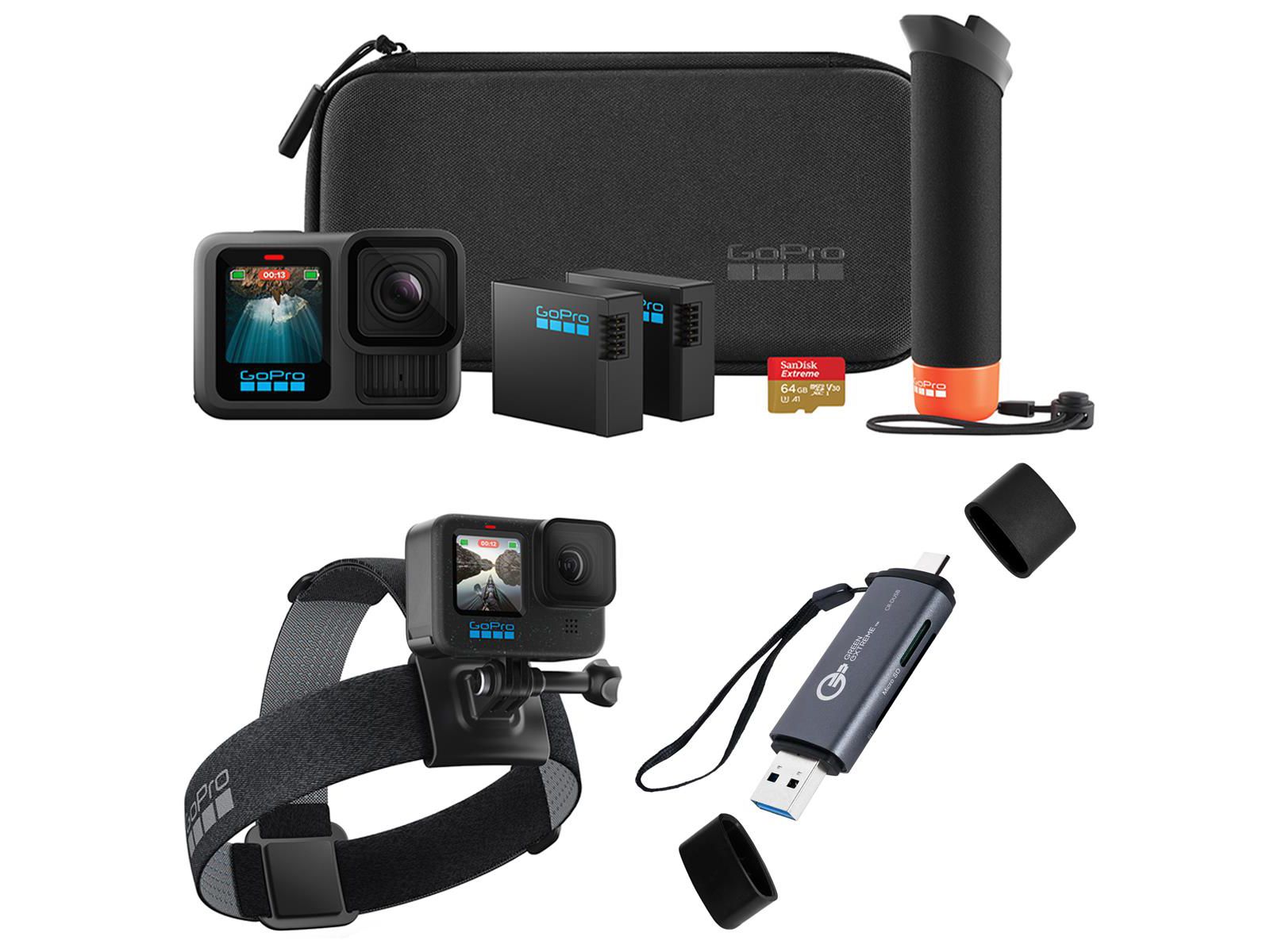 GoPro HERO13 Black 5.3K Accessory Bundle Action Camera