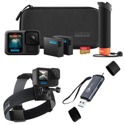 Комплект аксессуаров GoPro HERO13 Black - включает Handler, 2 Enduro Batteries, 2 Curved Adhesive Mounts, 64GB SanDisk MicroSD Card