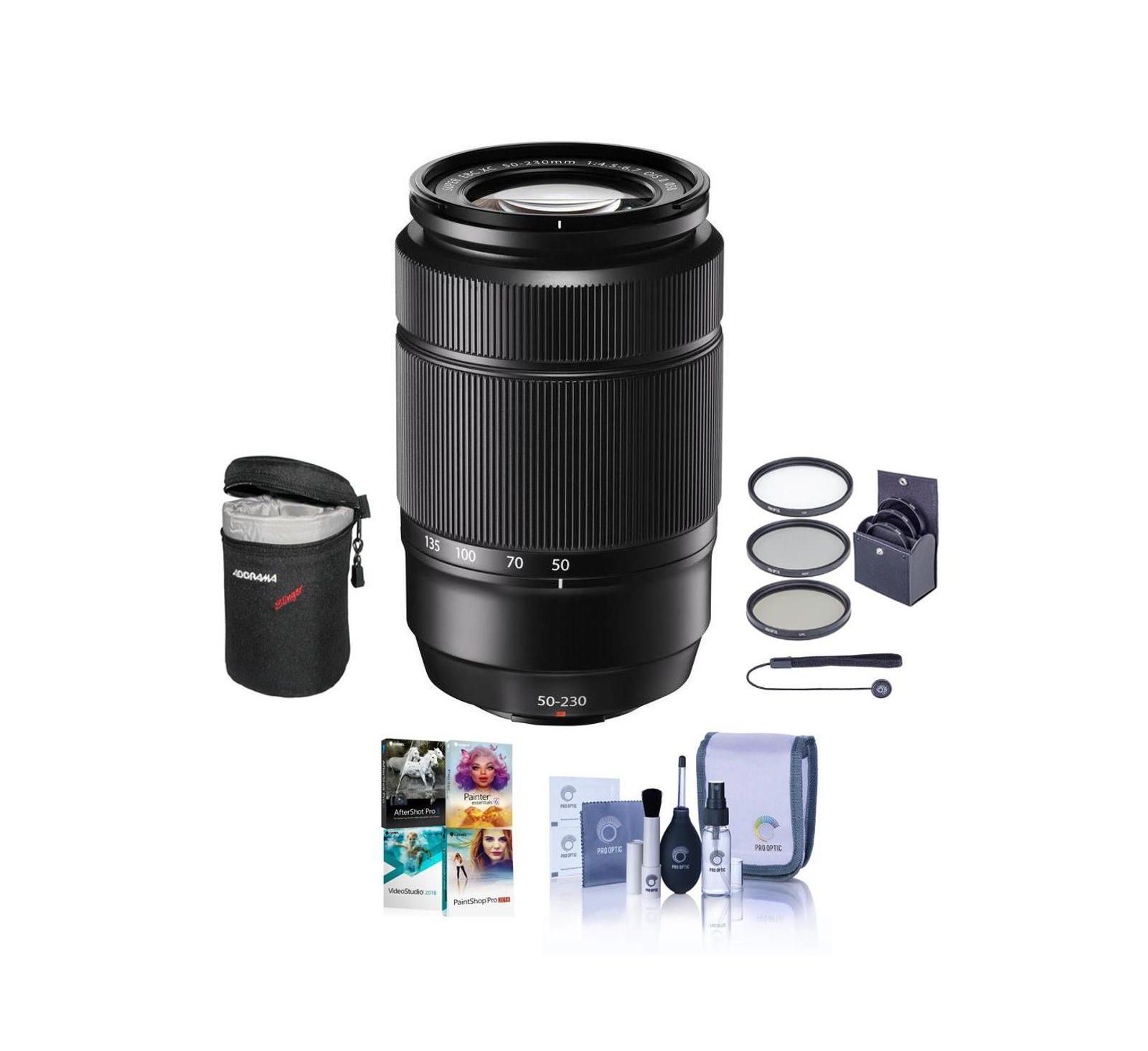 Fujifilm XC 50-230mm f/4.5-6.7 OIS II Lens, Black, w/Filter Kit,PC Software