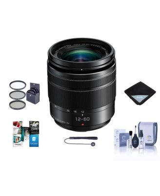 Объектив Panasonic LUMIX G Vario 12-60mm f/3.5-5.6 Aspherical для Micro Four Thirds, Black, с комплектом фильтров
