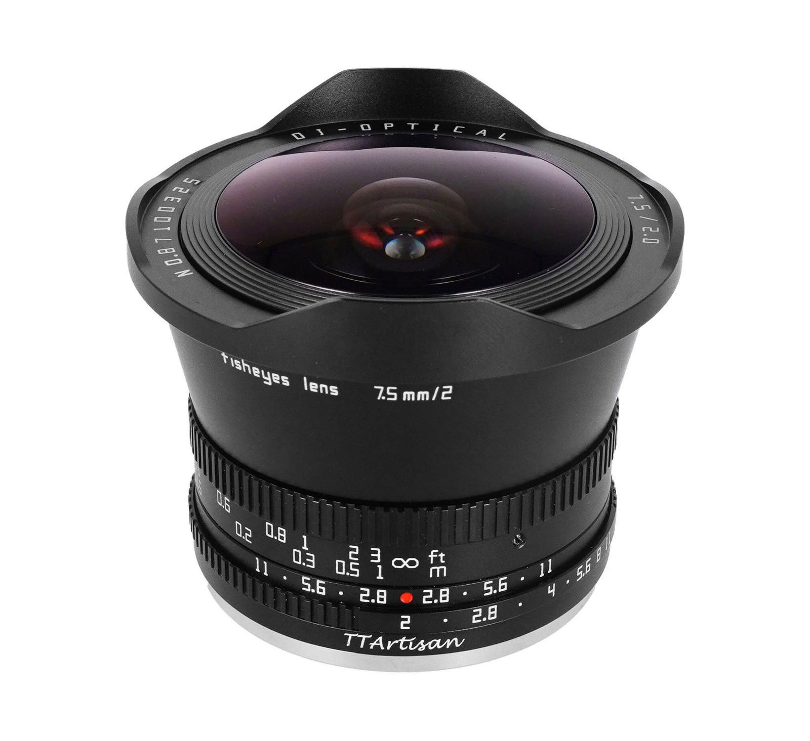 TTArtisan 7.5mm f/2 Fisheye Lens - Black, Sony E