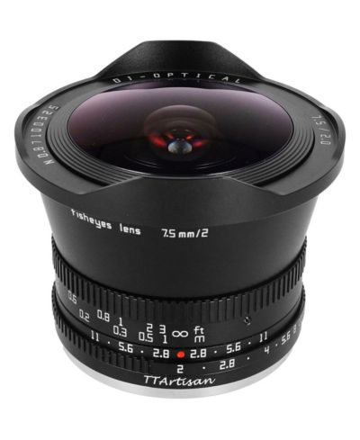 TTArtisan 7.5mm f/2 Fisheye Lens - Black, Sony E
